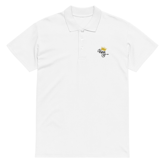 King Embroidered Polo Shirt | Crown Streetwear Casual Fit