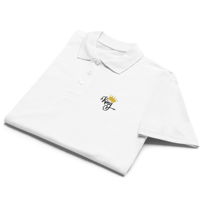 King Embroidered Polo Shirt | Crown Streetwear Casual Fit