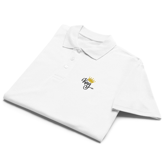 King Embroidered Polo Shirt | Crown Streetwear Casual Fit