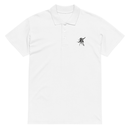 Samurai Warrior Embroidered Polo Shirt | Japanese Streetwear Casual Top