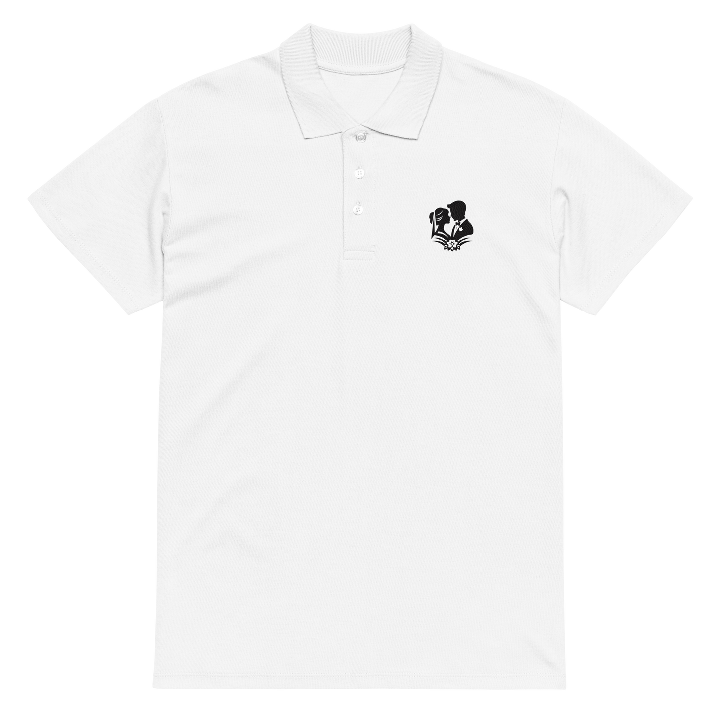 Bride and Groom Wedding Embroidered Polo Shirt | Romantic Couple Streetwear Top
